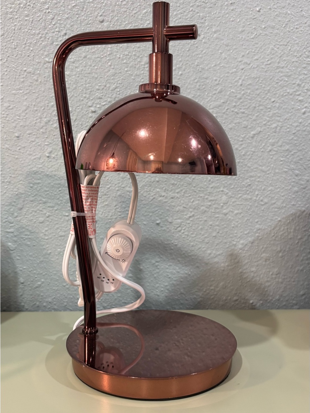 Threshold Metallic Dome Candle Warmer in Rose Gold